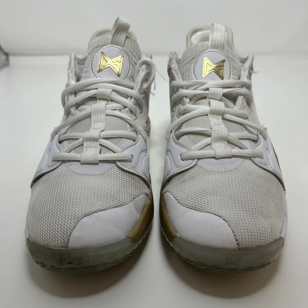 Nike PG 3 NASA Youth‎ Size 6.5, Women's Size 8 White Metallic Gold (CI8973 100)